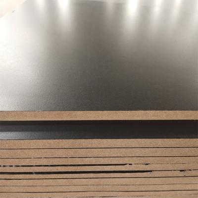 Modern Solid Black Melamine Faced MDF Board Matt Finish for Contemporary Furniture