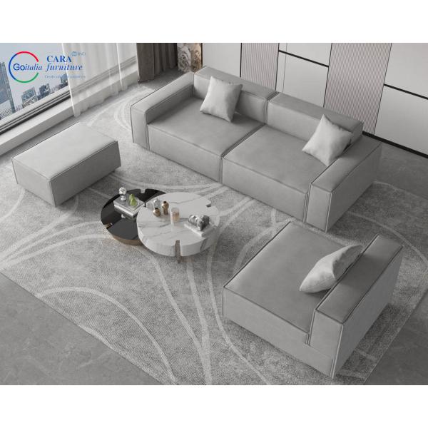 Customize Modern Combination Furniture Business Minimalist Style Living Room Villa Hotel Luxury Leather Sofa