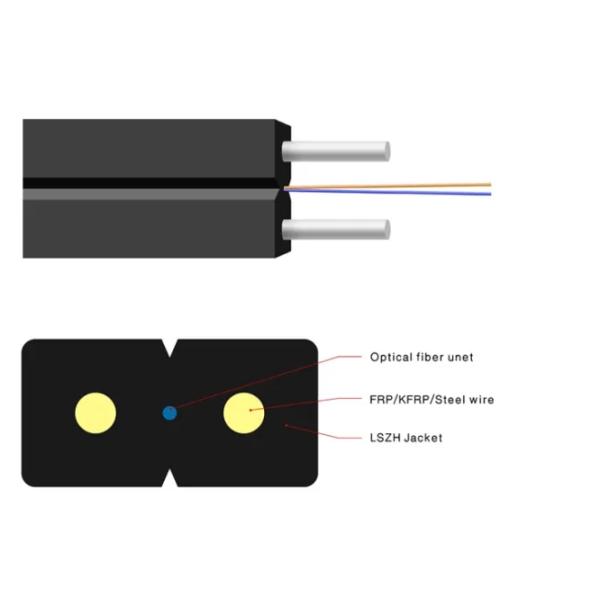 Cable de descenso de la fibra óptica de G652D G657A LSZH FTTH