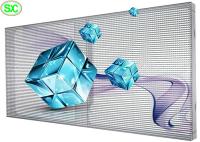 Le mur de verre de l'angle de visualisation 160° a mené l'écran P3.91 transparent visuel pour Windows