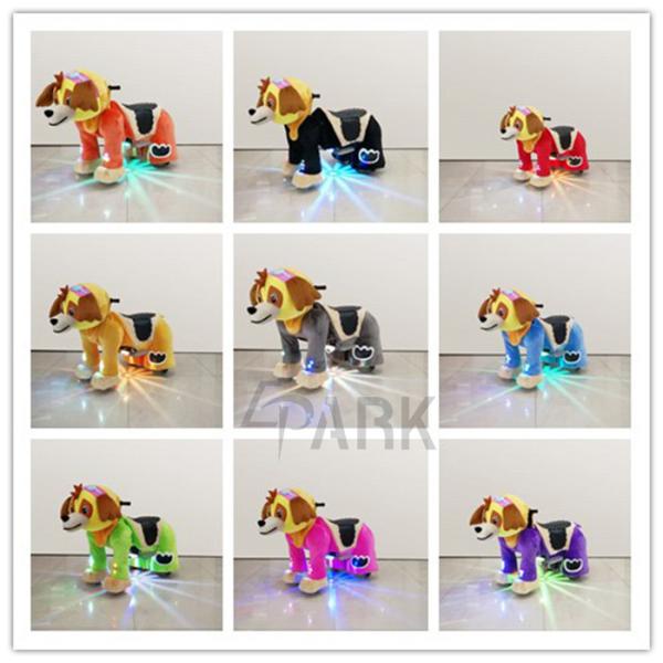 Electric plush coin operated stuffed animal toy ride EPARK kiddie battery motorcycle for sale