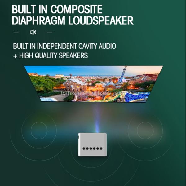 Smart Home Theater 1080p Portable Pocket Projector LED Lamp Mini Projector Stereo Manual Lens Star 200