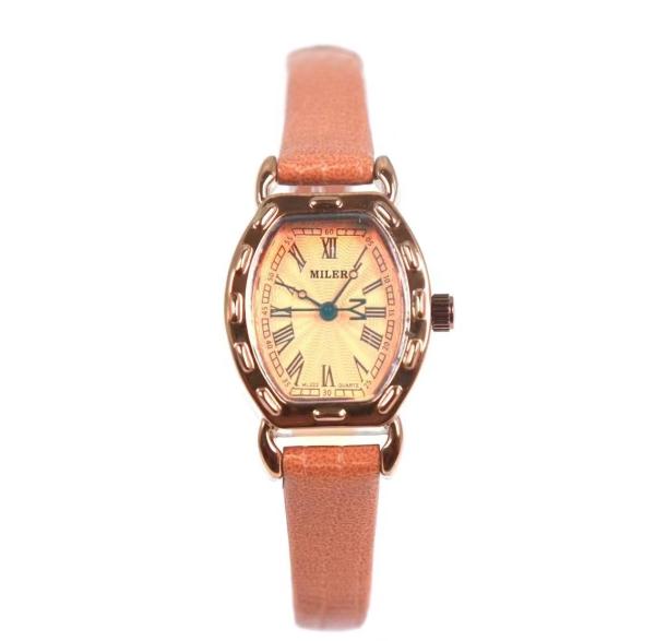 Stylish 30 Meters Water Resistant Quartz Wrist Watch / Leather Strap Quartz Watch with Engraved Logo