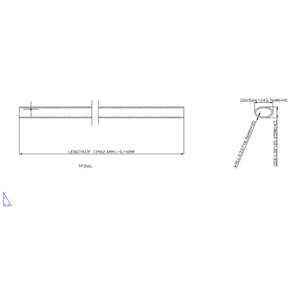 2B,No.1,Bright Surface Seamless stainless steel oval pipe 201,304,316l