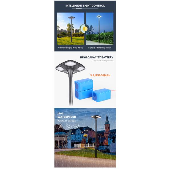 IP65 Courtyards LED intelligent Outdoor Garden Solar Light High Brightness Solar Street lamp