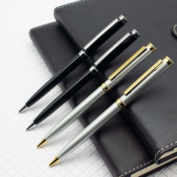 Advertising Hotel Metal Ballpoint Pen Twist Slender Ball Pen With Custom Logo