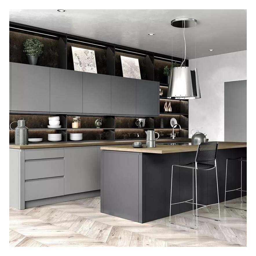 Custom American Modular Kitchen Cabinet with Modern Design and Toe Kick Accessories