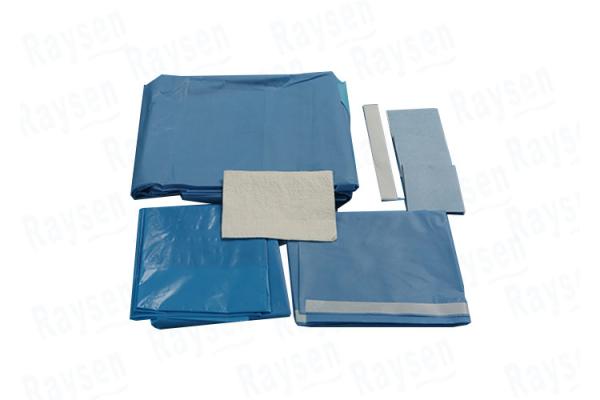 Medical Disposable Surgical Packs Sterilization Wrap Blue Color OEM