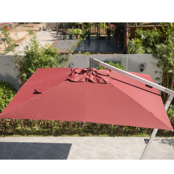 Seven Roman Cantilever Umbrella No Backing Hanging Patio Umbrella