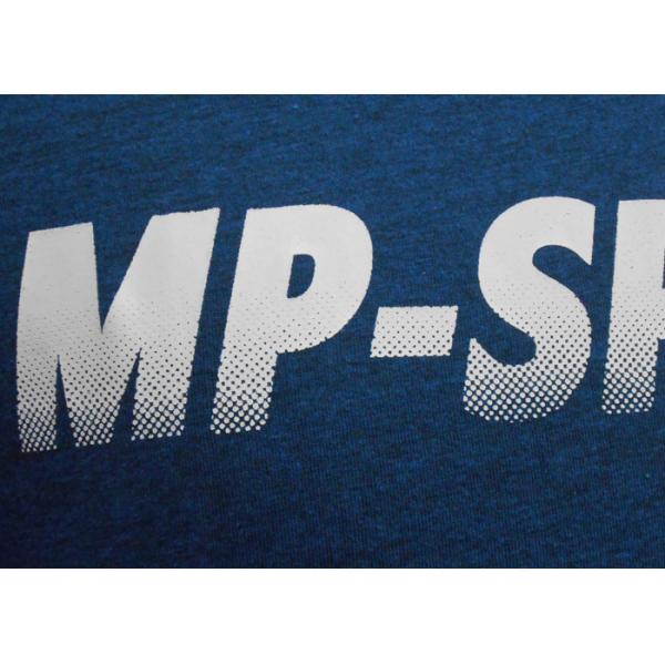 Navy Blue Melange Mens Polo T Shirts With Dot Shade Print Quick Dry Function