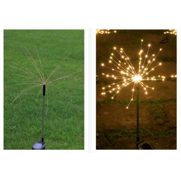 IP65 Rated Solar Lawn Ground Insert Fireworks Lights for Holiday Decoration OEM ODM