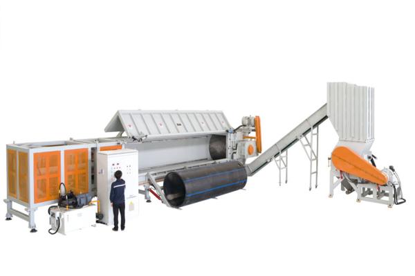 PE PP PVC 6m Pipe Crusher Plastic Recycling Shredder