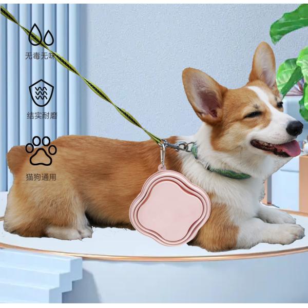 Pet Dog Feeding Bowl 500/1000ML Capacity Portable and Eco Friendly Silicone Material
