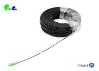 Chaqueta negra de FTTH del descenso de la fibra óptica de la coleta del SC APC 9/el 125μm del cable autosuficiente aéreo al aire libre LSZH del simplex G657A1