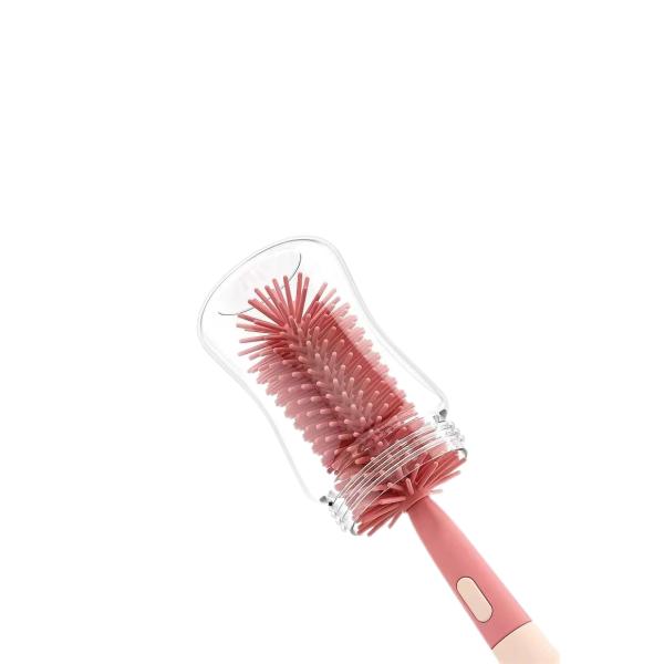 Silicone Bottle Brush Baby Pacifier Brush Straw Brush Rotary Bottle Wash Brush Rinse Brush Cleaning Brush Set
