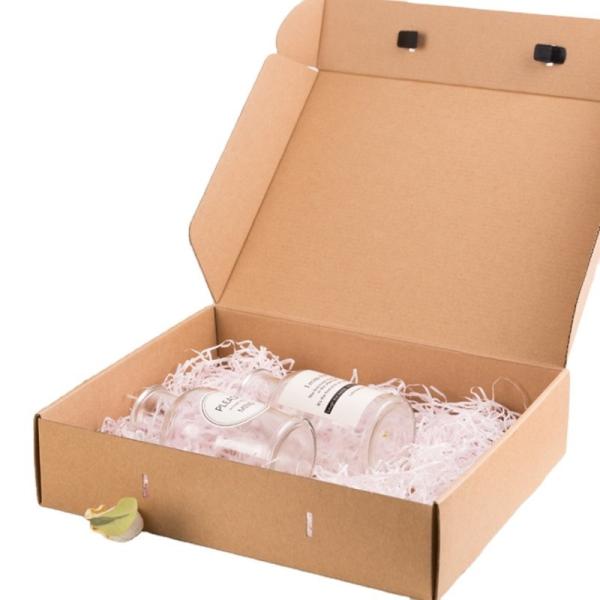 Envases de cartón personalizados de diferentes formas Cajas de envío ecológicas con logotipo