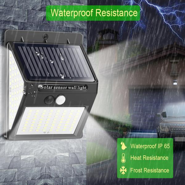 144pcs SMD2835 3.7V 800mAh Solar Motion Sensor Wall Light For Yard Aisle