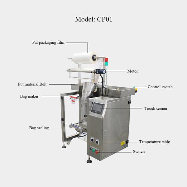 1-70bags/min Vertical Packaging Machine Semi Automatic Packing Machine For Protein Balls