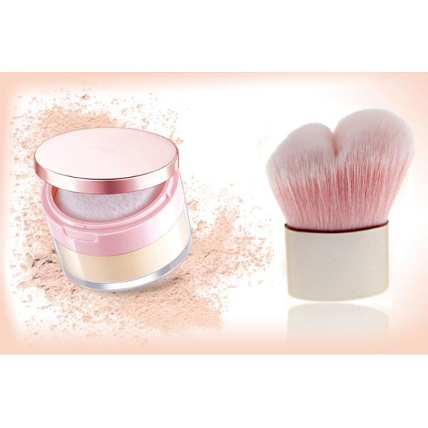 Professional Heart Shape Small Retractable Kabuki Brush Makeup Facial Cosmetics