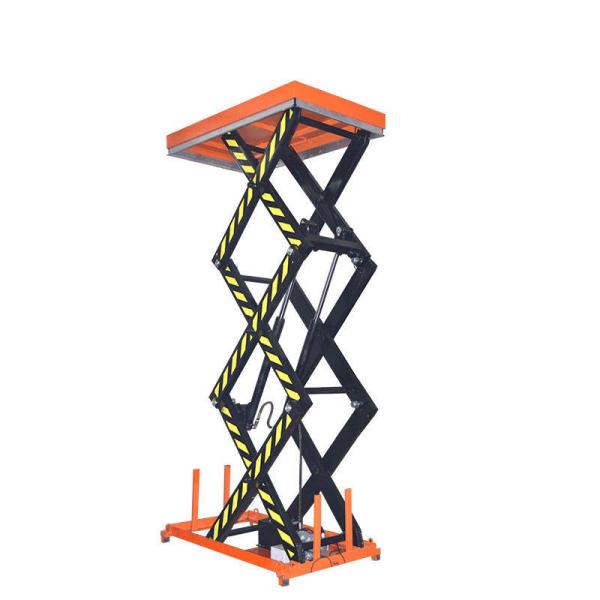 Orange 3m Heavy Duty Scissor Lift Table 1000kg Hydraulic Scissor Lift