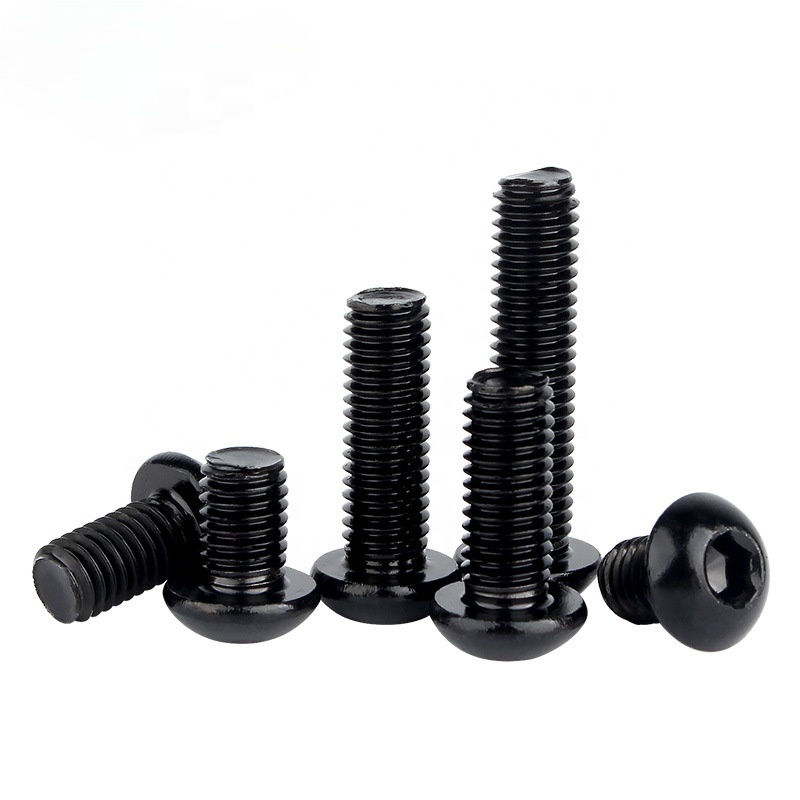ISO7380 10.9 Grade M8*8mm Black Oxide Alloy Steel Carbon Steel Hex Hexagon Button Head Socket Screws with Control
