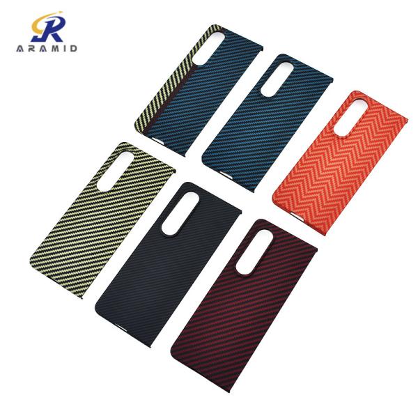 Caso do telefone celular de Kevlar da fibra do carbono de Aramid para a dobra 4 de Samsung