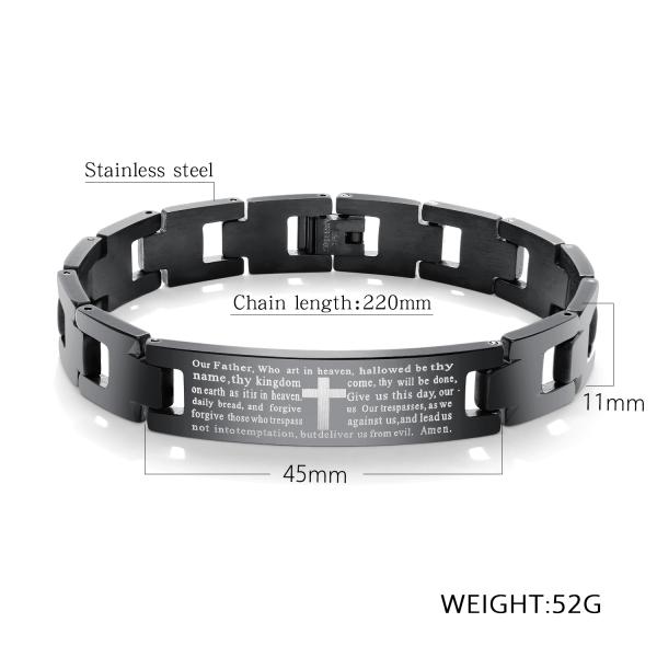 European Style Stainless Steel Bracelets for Men Bible Characters and OEM/ODM Options