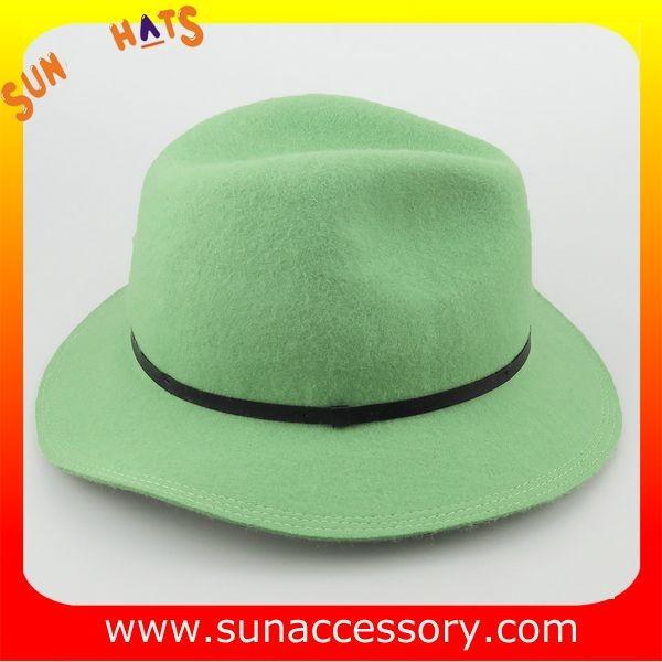 2042 Sun Accessory green wool felt winter mid brim ladies hats ,Shopping online hats and caps wholesaling