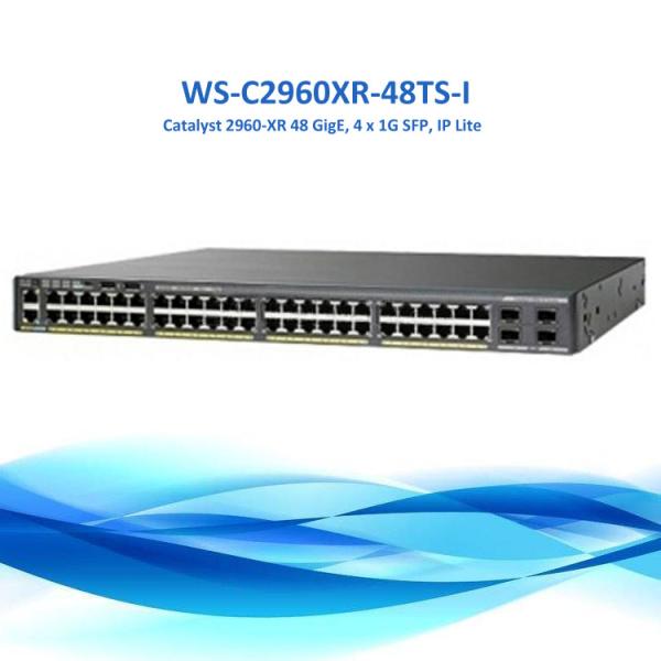 128MB Flash Memory Cisco 24 Port 10 Gigabit Ethernet Switch 2960 WS-C2960XR-48TS-I