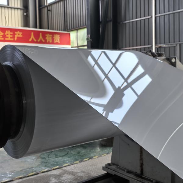 Alloy 3105 Ral 7035 Grey Color 26 Gauge 0.45mm Thick 350mm Wide PE Pre Painted Aluminum Coil For Aluminum Gutter Making