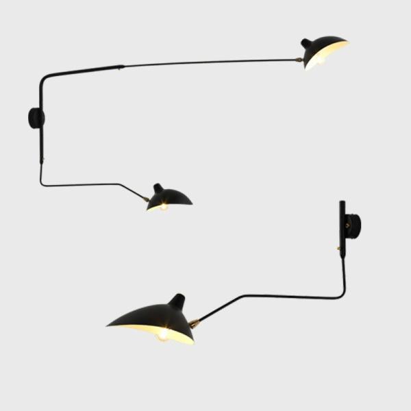 Nordic DaWn Spider Serge Mouille Wall Lights Rotary Long Pole Swing Arm Wall Lamps (WH-VR-03）