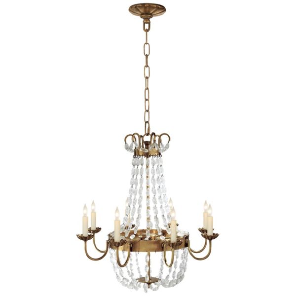 Modern Brass Body Crystal Shade Adjustable Height Pendant Light for Living Room and Hotel