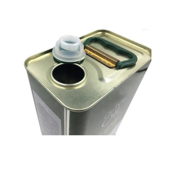 Waterproof 2L Rectangular Olive Oil Tin Can for Food Grade Oil Packaging