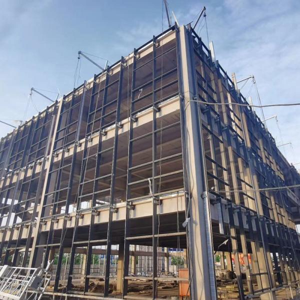 Customized Prefabricated Structural Steel Workshop Building , Industrial Warehouse Construction