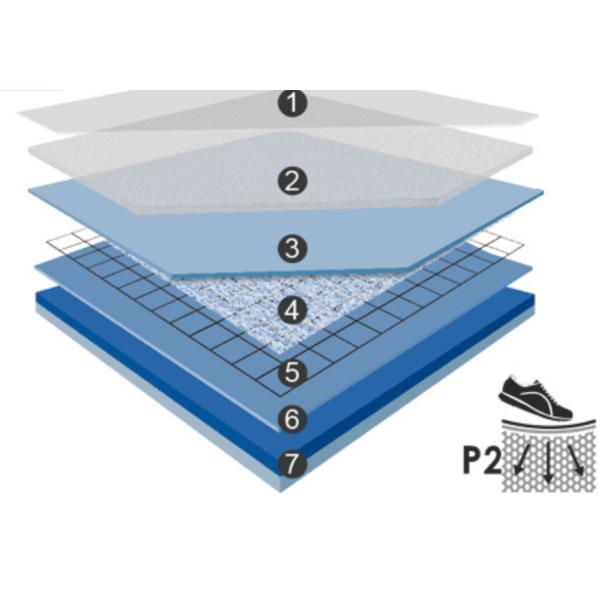 Soft Synthetic Basketball Court Flooring Foam Sponage Layer Inside Impact Resistant