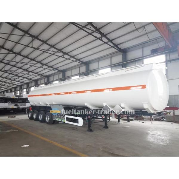13T Q345B Carbon Steel Fuel Tanker Trailer With Spring Suspension