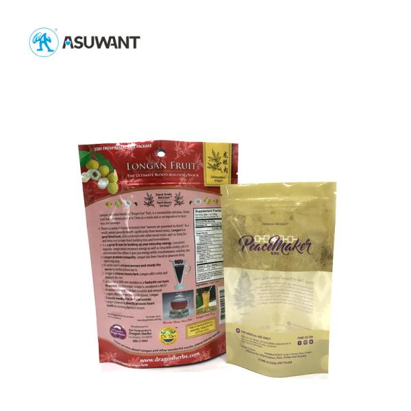 Custom Printed Food Packaging Bags Snack Nuts Zipper Resealable Stand Up Pouch