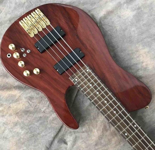 Custom Grand Guitar Bass 5 String Bass Elm Body Fingerboard Inlay Acoustic Steel String Guitars Acoustic Guitar