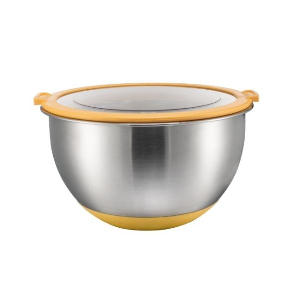 Bol à mélanger en acier inoxydable 304 avec couvercle en ABS 1500ml 3000ml 5000ml