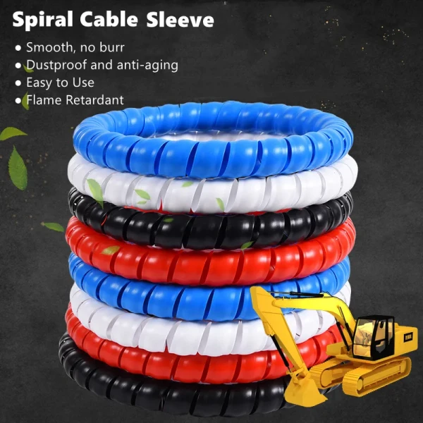 Flexible Wire Spiral Guard Wrap Hose Cord Organizer Cable Wire Holder Tube for Home & Office Wire
