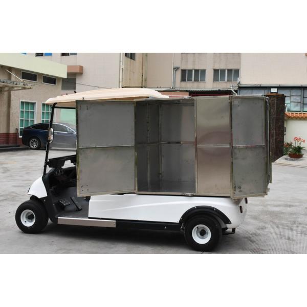 2 Seats Small Cargo Vehicle Electric Golf Cart With Stainless Steel Container For Hotel