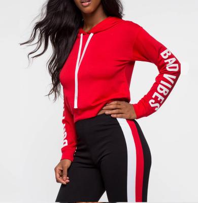 O exercício atlético ostenta Hoodies da parte superior de Team Hoodies Yoga Female Crop