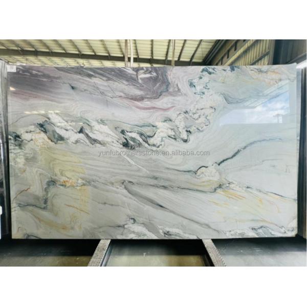 Polished Purple Marble Stone Big Slab Dining Table Top for Modern Bedroom Hall Design