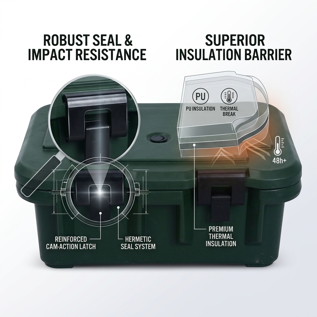 30L Military Insulated Food Containers Portable GN Pan Carrier Hot Meal Delivery Army Field Feeding