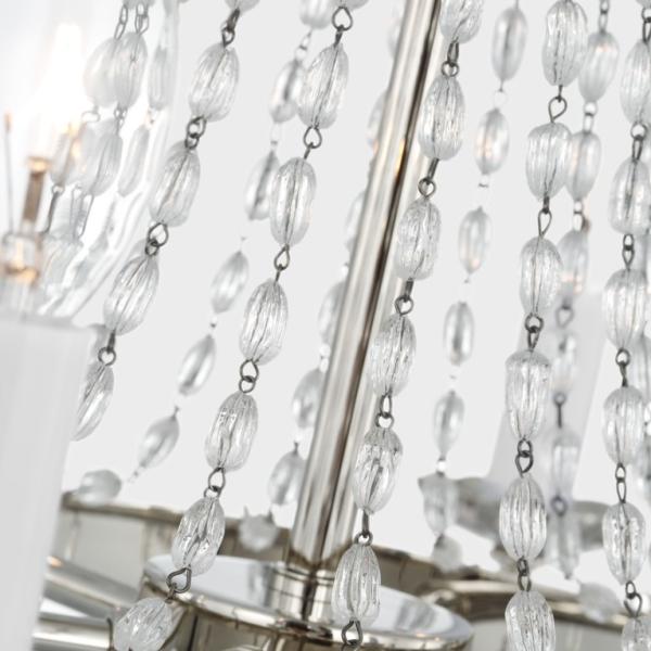 CHC 1407 Petite Paris Flea Market Chandelier Seeded Glass Shade Polished Nickel / Gilded lron / Antique-Burnished Brass / Sheffleld Silver