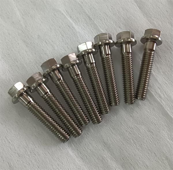Heated Treated Titanium Flange Hex Cap Bolt And Screw Cutomized Gr1,Gr2,