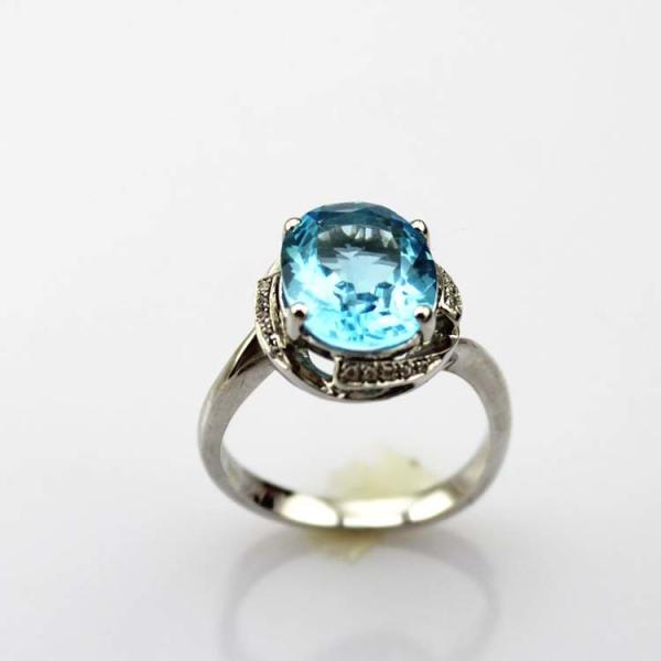 18K Rose Gold Plated Sterling Silver Ring 9mmx11mm Oval Pink Cubic Zircon  (R266)