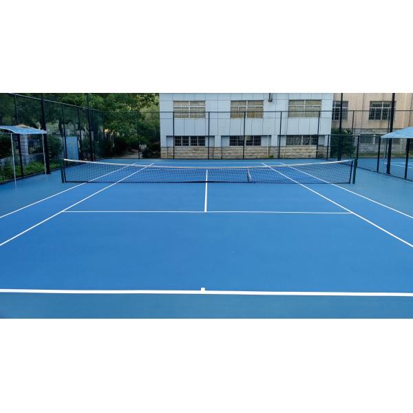 Buffering 1.12MPa Tennis Court Flooring Silicon Polyurethane