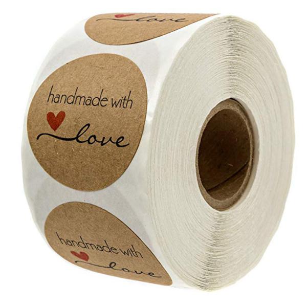 Custom Printed Kraft Paper Stickers Eco-Friendly Custom Logo Stickers Manufacturer