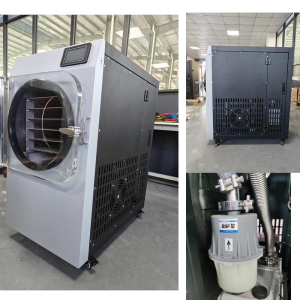 Medium home freeze dryer machine featuring refrigeration system Danfoss Compressor designed for food preservation and storage